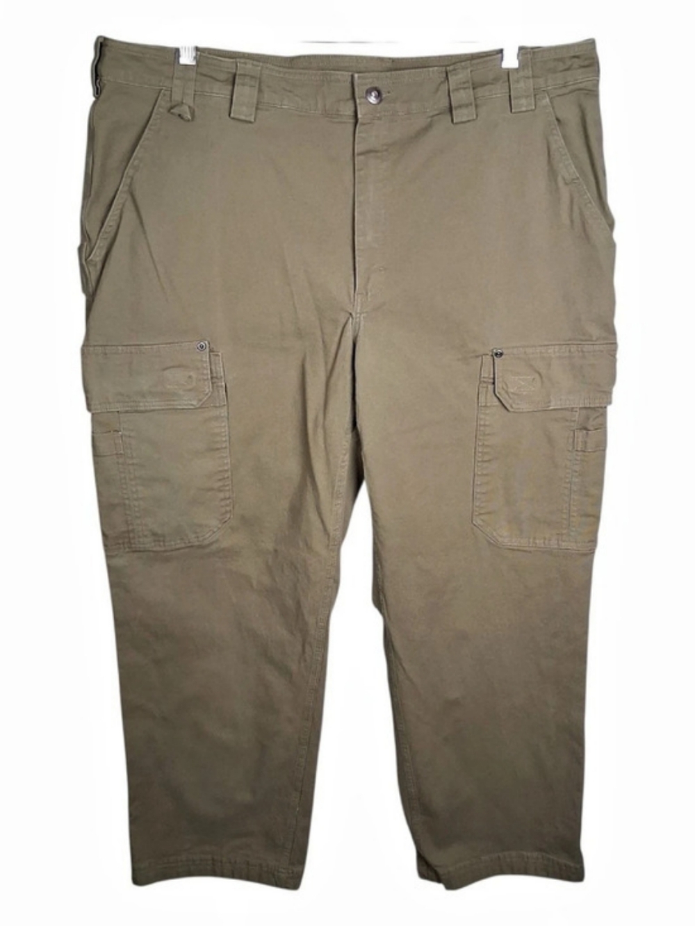 Duluth Trading Co Mens Flex Fire Hose Cargo Work Pants Khaki Tan 42x30 45507B